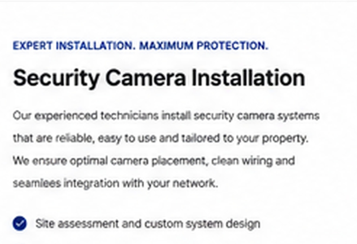 Trico Holdings Security Camera Installation