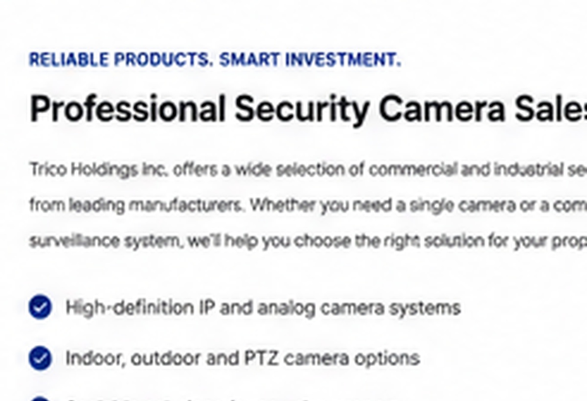 Trico Holdings Security Camera Sales