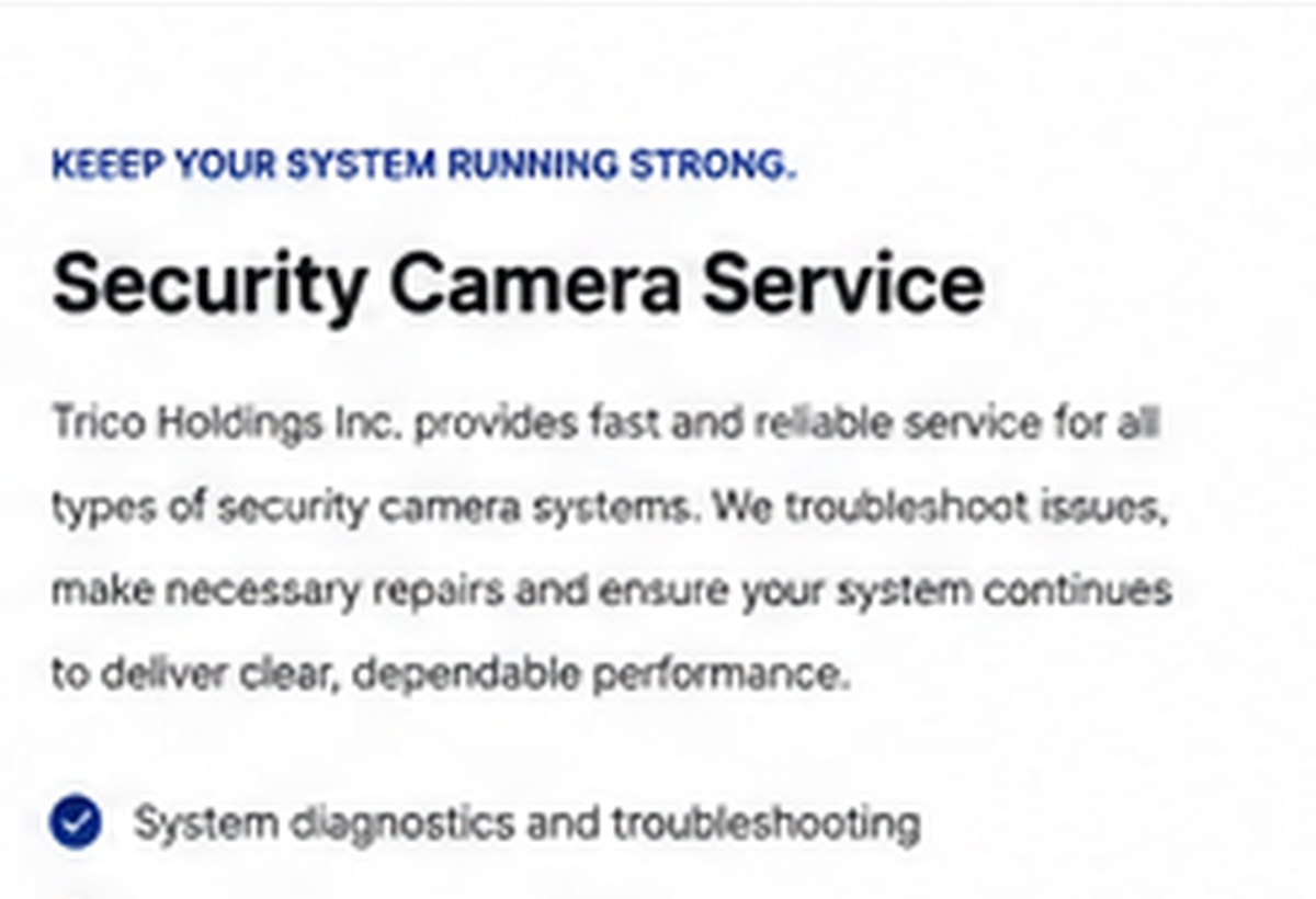 Trico Holdings Security Camera Service